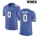 Women's Florida Gators #0 Ja'Quavion Fraziars NCAA Nike Royal Authentic Stitched College Football Jersey KUC7362FI